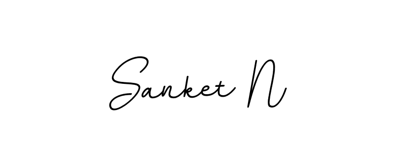 Create a beautiful signature design for name Sanket N. With this signature (BallpointsItalic-DORy9) fonts, you can make a handwritten signature for free. Sanket N signature style 11 images and pictures png