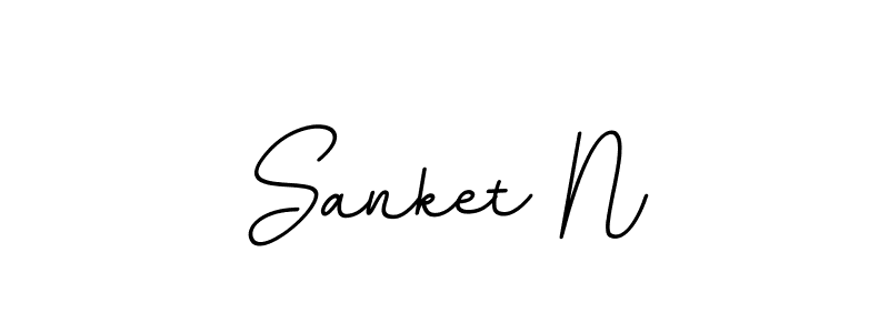 Create a beautiful signature design for name Sanket N. With this signature (BallpointsItalic-DORy9) fonts, you can make a handwritten signature for free. Sanket N signature style 11 images and pictures png