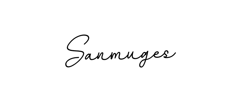 How to make Sanmuges name signature. Use BallpointsItalic-DORy9 style for creating short signs online. This is the latest handwritten sign. Sanmuges signature style 11 images and pictures png