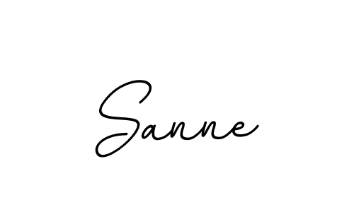 Design your own signature with our free online signature maker. With this signature software, you can create a handwritten (BallpointsItalic-DORy9) signature for name Sanne. Sanne signature style 11 images and pictures png