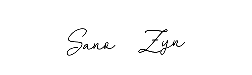 The best way (BallpointsItalic-DORy9) to make a short signature is to pick only two or three words in your name. The name Sano   Zyn include a total of six letters. For converting this name. Sano   Zyn signature style 11 images and pictures png