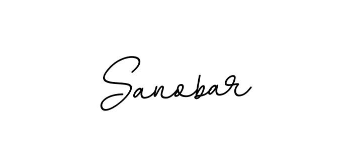 How to make Sanobar name signature. Use BallpointsItalic-DORy9 style for creating short signs online. This is the latest handwritten sign. Sanobar signature style 11 images and pictures png