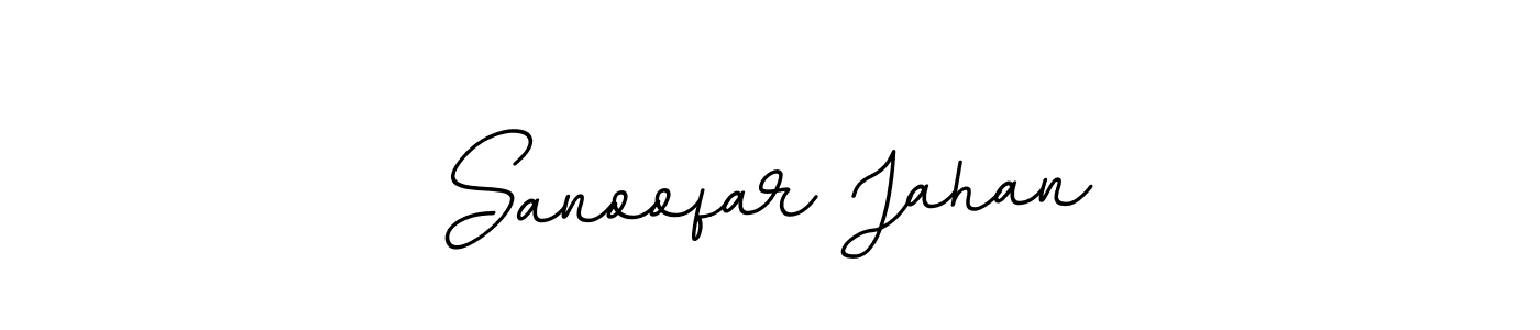 Make a beautiful signature design for name Sanoofar Jahan. With this signature (BallpointsItalic-DORy9) style, you can create a handwritten signature for free. Sanoofar Jahan signature style 11 images and pictures png