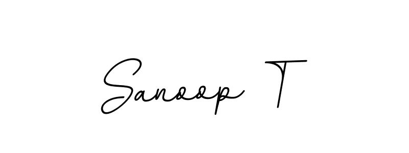 Sanoop T stylish signature style. Best Handwritten Sign (BallpointsItalic-DORy9) for my name. Handwritten Signature Collection Ideas for my name Sanoop T. Sanoop T signature style 11 images and pictures png