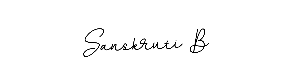 Make a beautiful signature design for name Sanskruti B. With this signature (BallpointsItalic-DORy9) style, you can create a handwritten signature for free. Sanskruti B signature style 11 images and pictures png