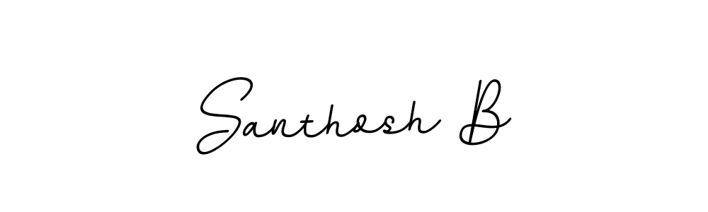 Use a signature maker to create a handwritten signature online. With this signature software, you can design (BallpointsItalic-DORy9) your own signature for name Santhosh B. Santhosh B signature style 11 images and pictures png