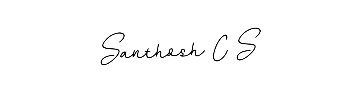 The best way (BallpointsItalic-DORy9) to make a short signature is to pick only two or three words in your name. The name Santhosh C S include a total of six letters. For converting this name. Santhosh C S signature style 11 images and pictures png