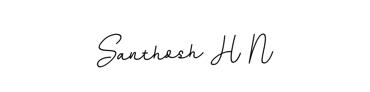 You should practise on your own different ways (BallpointsItalic-DORy9) to write your name (Santhosh H N) in signature. don't let someone else do it for you. Santhosh H N signature style 11 images and pictures png