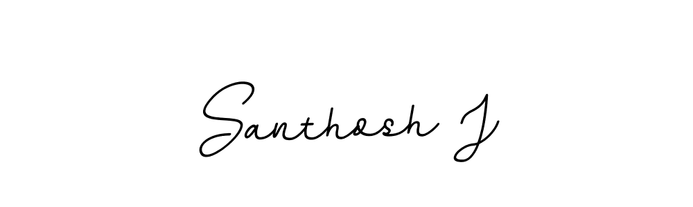 Santhosh J stylish signature style. Best Handwritten Sign (BallpointsItalic-DORy9) for my name. Handwritten Signature Collection Ideas for my name Santhosh J. Santhosh J signature style 11 images and pictures png