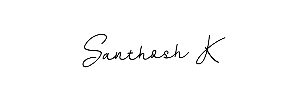 Create a beautiful signature design for name Santhosh K. With this signature (BallpointsItalic-DORy9) fonts, you can make a handwritten signature for free. Santhosh K signature style 11 images and pictures png