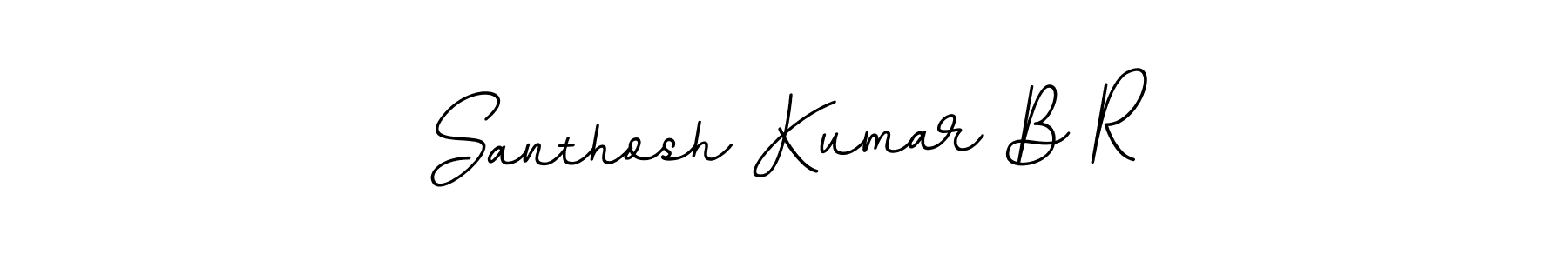 Make a beautiful signature design for name Santhosh Kumar B R. With this signature (BallpointsItalic-DORy9) style, you can create a handwritten signature for free. Santhosh Kumar B R signature style 11 images and pictures png
