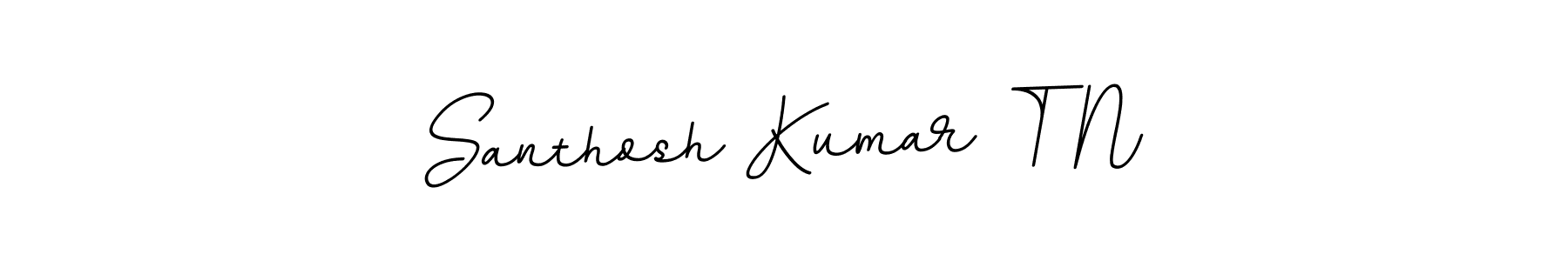 Design your own signature with our free online signature maker. With this signature software, you can create a handwritten (BallpointsItalic-DORy9) signature for name Santhosh Kumar T N. Santhosh Kumar T N signature style 11 images and pictures png