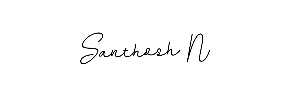 The best way (BallpointsItalic-DORy9) to make a short signature is to pick only two or three words in your name. The name Santhosh N include a total of six letters. For converting this name. Santhosh N signature style 11 images and pictures png