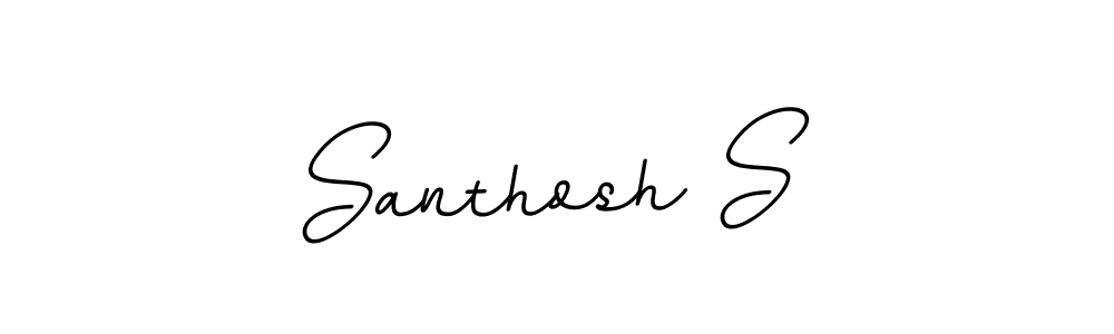 Make a beautiful signature design for name Santhosh S. With this signature (BallpointsItalic-DORy9) style, you can create a handwritten signature for free. Santhosh S signature style 11 images and pictures png