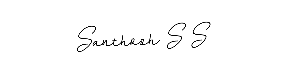 Create a beautiful signature design for name Santhosh S S. With this signature (BallpointsItalic-DORy9) fonts, you can make a handwritten signature for free. Santhosh S S signature style 11 images and pictures png