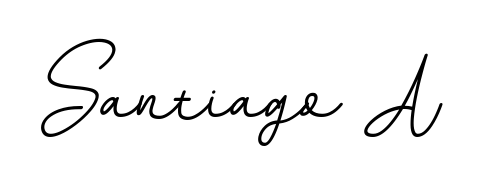 Transform the name Santiago A into a signature masterpiece using BallpointsItalic-DORy9 font. Ideal for photographers, artists, and creators looking for watermarks. Santiago A signature style 11 images and pictures png