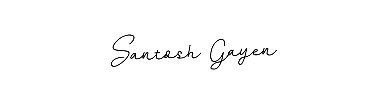 How to make Santosh Gayen name signature. Use BallpointsItalic-DORy9 style for creating short signs online. This is the latest handwritten sign. Santosh Gayen signature style 11 images and pictures png