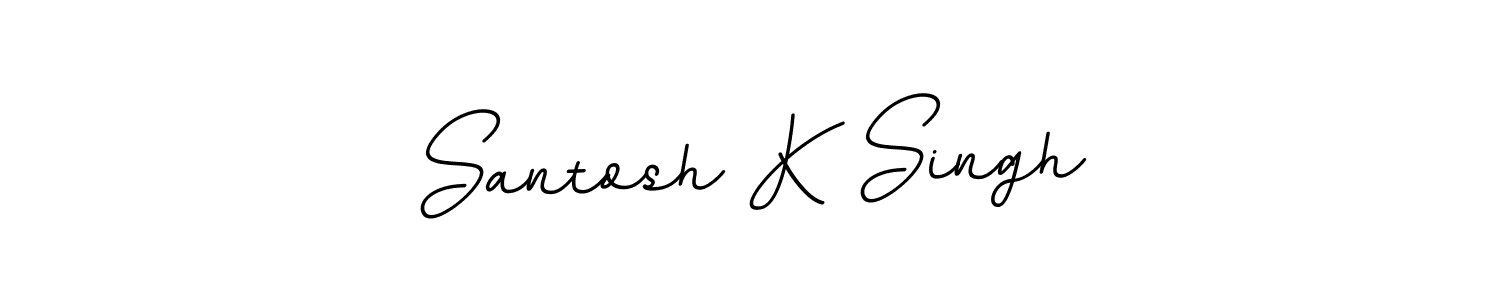Use a signature maker to create a handwritten signature online. With this signature software, you can design (BallpointsItalic-DORy9) your own signature for name Santosh K Singh. Santosh K Singh signature style 11 images and pictures png