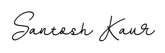 Personalize your online presence with Santosh Kaur signature rendered in elegant BallpointsItalic-DORy9 font. Great for website footers and blogs. Santosh Kaur signature style 11 images and pictures png