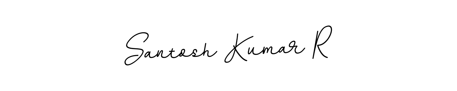 How to make Santosh Kumar R name signature. Use BallpointsItalic-DORy9 style for creating short signs online. This is the latest handwritten sign. Santosh Kumar R signature style 11 images and pictures png