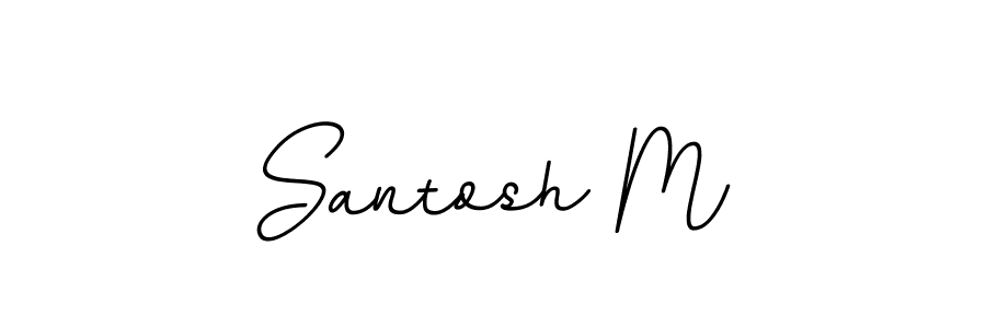 Make a beautiful signature design for name Santosh M. With this signature (BallpointsItalic-DORy9) style, you can create a handwritten signature for free. Santosh M signature style 11 images and pictures png