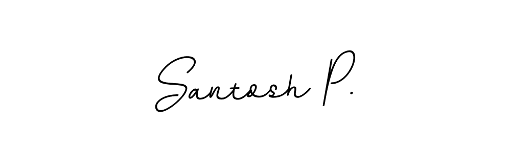 This is the best signature style for the Santosh P. name. Also you like these signature font (BallpointsItalic-DORy9). Mix name signature. Santosh P. signature style 11 images and pictures png