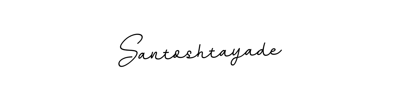 Use a signature maker to create a handwritten signature online. With this signature software, you can design (BallpointsItalic-DORy9) your own signature for name Santoshtayade. Santoshtayade signature style 11 images and pictures png