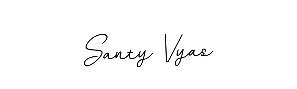 How to make Santy Vyas name signature. Use BallpointsItalic-DORy9 style for creating short signs online. This is the latest handwritten sign. Santy Vyas signature style 11 images and pictures png