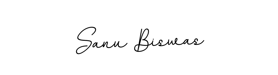 Create a beautiful signature design for name Sanu Biswas. With this signature (BallpointsItalic-DORy9) fonts, you can make a handwritten signature for free. Sanu Biswas signature style 11 images and pictures png