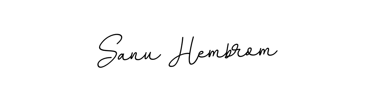 if you are searching for the best signature style for your name Sanu Hembrom. so please give up your signature search. here we have designed multiple signature styles  using BallpointsItalic-DORy9. Sanu Hembrom signature style 11 images and pictures png