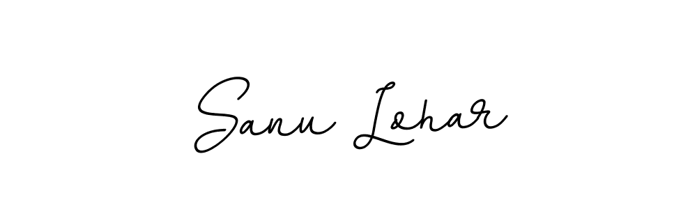 Use a signature maker to create a handwritten signature online. With this signature software, you can design (BallpointsItalic-DORy9) your own signature for name Sanu Lohar. Sanu Lohar signature style 11 images and pictures png