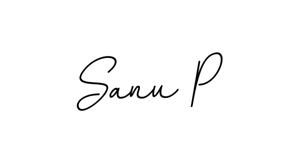 It looks lik you need a new signature style for name Sanu P. Design unique handwritten (BallpointsItalic-DORy9) signature with our free signature maker in just a few clicks. Sanu P signature style 11 images and pictures png