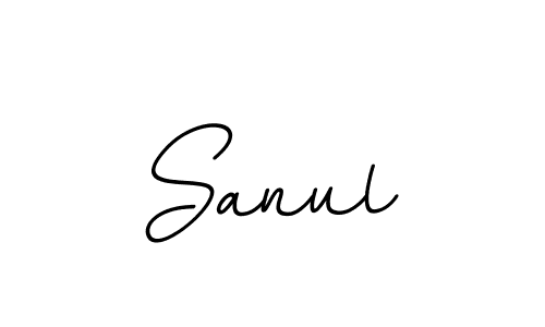 Use a signature maker to create a handwritten signature online. With this signature software, you can design (BallpointsItalic-DORy9) your own signature for name Sanul. Sanul signature style 11 images and pictures png