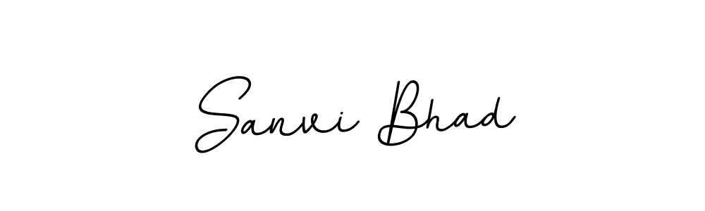 Sanvi Bhad stylish signature style. Best Handwritten Sign (BallpointsItalic-DORy9) for my name. Handwritten Signature Collection Ideas for my name Sanvi Bhad. Sanvi Bhad signature style 11 images and pictures png