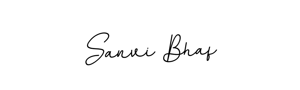 It looks lik you need a new signature style for name Sanvi Bhaf. Design unique handwritten (BallpointsItalic-DORy9) signature with our free signature maker in just a few clicks. Sanvi Bhaf signature style 11 images and pictures png