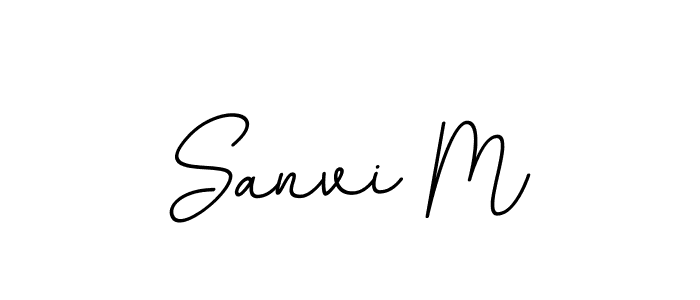 It looks lik you need a new signature style for name Sanvi M. Design unique handwritten (BallpointsItalic-DORy9) signature with our free signature maker in just a few clicks. Sanvi M signature style 11 images and pictures png