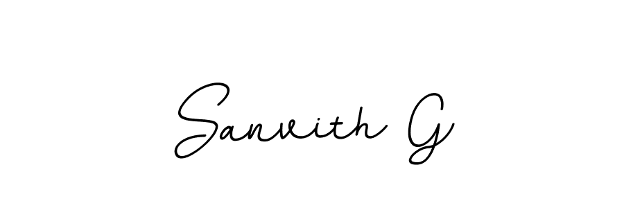 How to make Sanvith G name signature. Use BallpointsItalic-DORy9 style for creating short signs online. This is the latest handwritten sign. Sanvith G signature style 11 images and pictures png