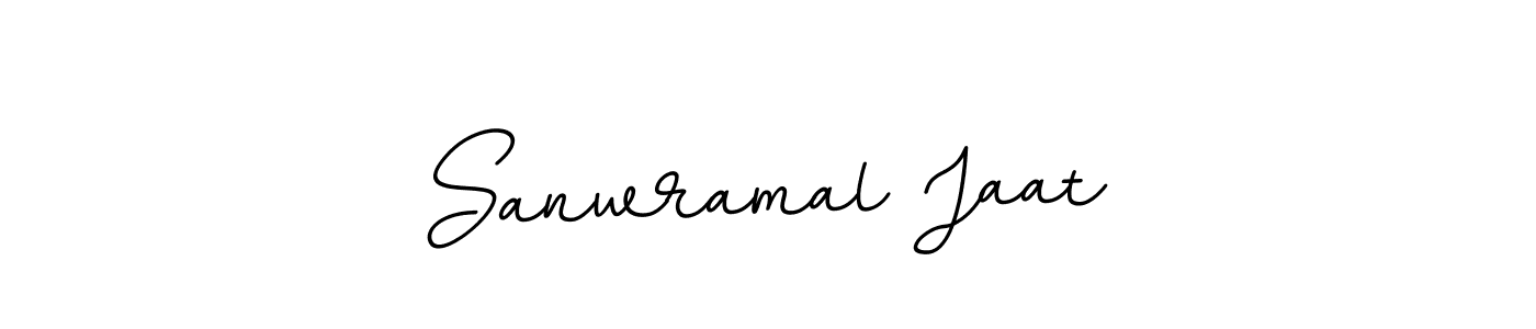 How to make Sanwramal Jaat name signature. Use BallpointsItalic-DORy9 style for creating short signs online. This is the latest handwritten sign. Sanwramal Jaat signature style 11 images and pictures png