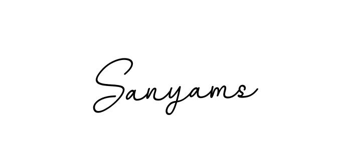 It looks lik you need a new signature style for name Sanyams. Design unique handwritten (BallpointsItalic-DORy9) signature with our free signature maker in just a few clicks. Sanyams signature style 11 images and pictures png