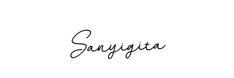 Design your own signature with our free online signature maker. With this signature software, you can create a handwritten (BallpointsItalic-DORy9) signature for name Sanyigita. Sanyigita signature style 11 images and pictures png