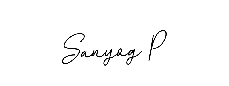 Create a beautiful signature design for name Sanyog P. With this signature (BallpointsItalic-DORy9) fonts, you can make a handwritten signature for free. Sanyog P signature style 11 images and pictures png