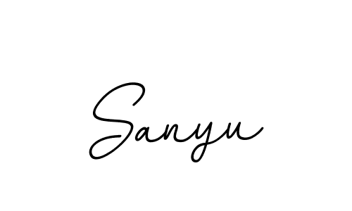 How to make Sanyu signature? BallpointsItalic-DORy9 is a professional autograph style. Create handwritten signature for Sanyu name. Sanyu signature style 11 images and pictures png