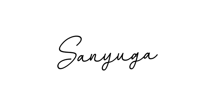 How to make Sanyuga name signature. Use BallpointsItalic-DORy9 style for creating short signs online. This is the latest handwritten sign. Sanyuga signature style 11 images and pictures png