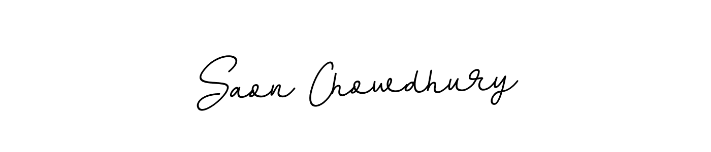 Use a signature maker to create a handwritten signature online. With this signature software, you can design (BallpointsItalic-DORy9) your own signature for name Saon Chowdhury. Saon Chowdhury signature style 11 images and pictures png