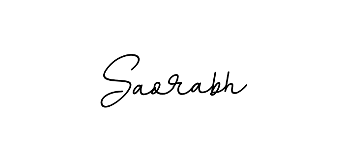 Make a beautiful signature design for name Saorabh. With this signature (BallpointsItalic-DORy9) style, you can create a handwritten signature for free. Saorabh signature style 11 images and pictures png