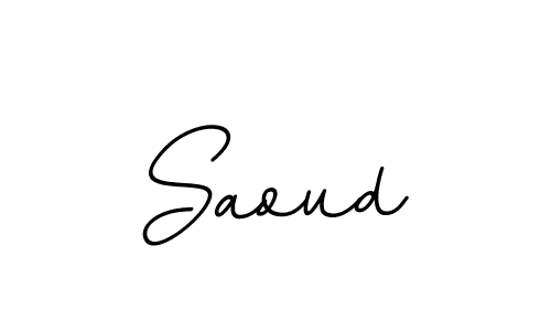 Design your own signature with our free online signature maker. With this signature software, you can create a handwritten (BallpointsItalic-DORy9) signature for name Saoud. Saoud signature style 11 images and pictures png