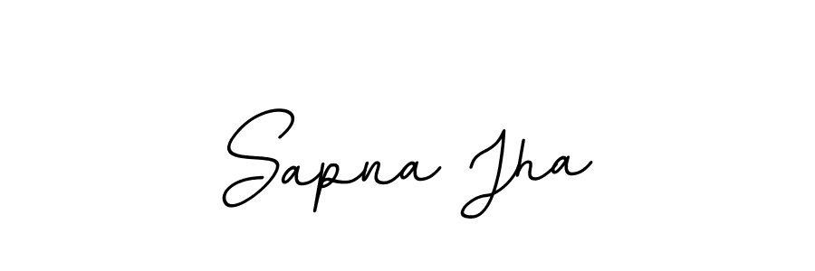 You should practise on your own different ways (BallpointsItalic-DORy9) to write your name (Sapna Jha) in signature. don't let someone else do it for you. Sapna Jha signature style 11 images and pictures png