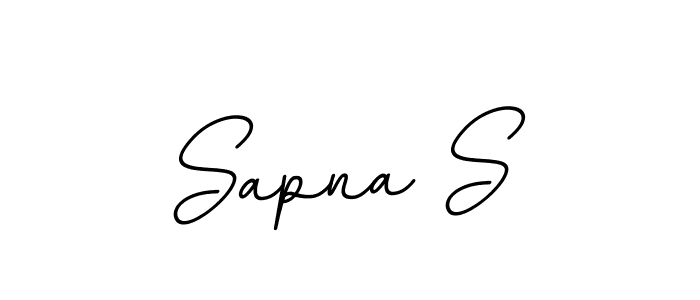 Use a signature maker to create a handwritten signature online. With this signature software, you can design (BallpointsItalic-DORy9) your own signature for name Sapna S. Sapna S signature style 11 images and pictures png