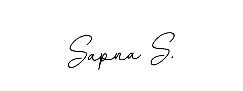 The best way (BallpointsItalic-DORy9) to make a short signature is to pick only two or three words in your name. The name Sapna S. include a total of six letters. For converting this name. Sapna S. signature style 11 images and pictures png