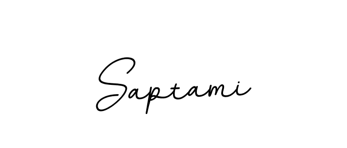 Make a beautiful signature design for name Saptami. With this signature (BallpointsItalic-DORy9) style, you can create a handwritten signature for free. Saptami signature style 11 images and pictures png